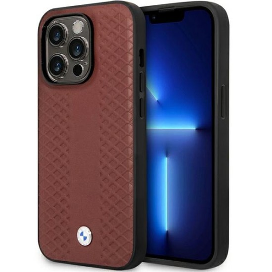 Case BMW BMHCP14X22RFGR iPhone 14 Pro Max 6.7" Burgundy/burgundy Leather Diamond Pattern Case BMW BMHCP14X22RFGR iPhone 14 Pro Max 6.7" Burgundy/burgundy Leather Diamond Pattern