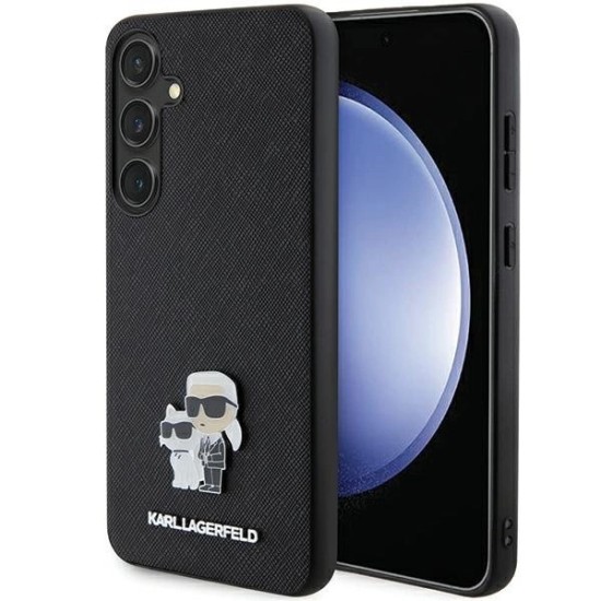 Karl Lagerfeld KLHCS24SPSAKCMPK S24 S921 hardcase black/black Saffiano Karl &amp;amp; Choupette Metal Pin