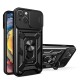 Hybrid Armor Camshield case for Realme 10 Pro+ armored cover with camera cover black Hybrid Armor Camshield case for Realme 10 Pro+ armored cover with camera cover black