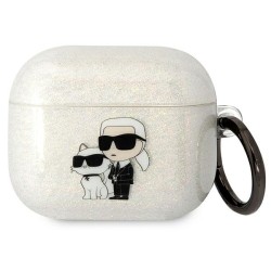 Karl Lagerfeld KLA3HNKCTGT Airpods 3 cover transparent Gliter Karl&Choupette Karl Lagerfeld KLA3HNKCTGT Airpods 3 cover transparent Gliter Karl&Choupette