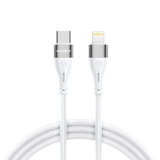 Wozinsky WSTCL1 Lightning / USB-C PD 27W cable 1 m - white Wozinsky WSTCL1 Lightning / USB-C PD 27W cable 1 m - white