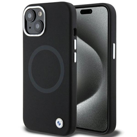 BMW Signature Liquid Silicone MagSafe case for iPhone 15 Plus - black BMW Signature Liquid Silicone MagSafe case for iPhone 15 Plus - black