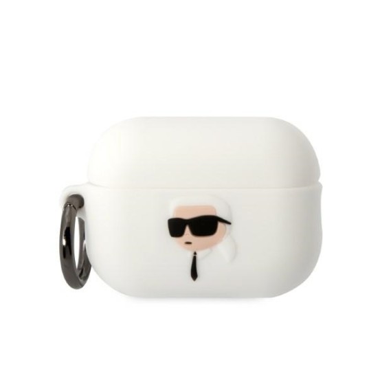 Karl Lagerfeld KLAP2RUNIKH AirPods Pro 2 cover white/white Silicone Karl Head 3D Karl Lagerfeld KLAP2RUNIKH AirPods Pro 2 cover white/white Silicone Karl Head 3D