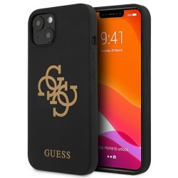 Guess GUHCP13SLS4GGBK iPhone 13 mini 5.4" black/black hard case Silicone 4G Logo Guess GUHCP13SLS4GGBK iPhone 13 mini 5.4" black/black hard case Silicone 4G Logo