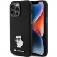 Karl Lagerfeld Silicone Choupette Metal Pin case for iPhone 15 Pro - black Karl Lagerfeld Silicone Choupette Metal Pin case for iPhone 15 Pro - black