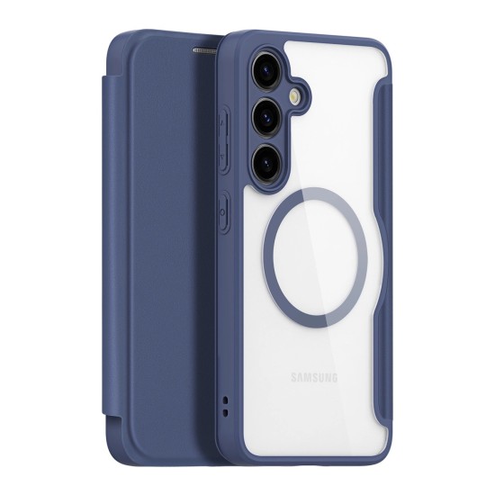Dux Ducis Skin X Pro case for Samsung S24+ with magnetic ring and flap - blue Dux Ducis Skin X Pro case for Samsung S24+ with magnetic ring and flap - blue