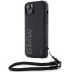 BMW Signature Leather Wordmark Cord Case for iPhone 15/14/13 - Black BMW Signature Leather Wordmark Cord Case for iPhone 15/14/13 - Black