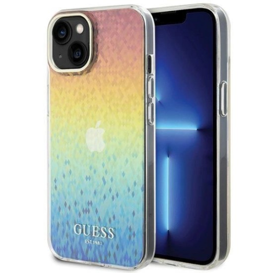 Guess IML Faceted Mirror Disco Iridescent case for iPhone 15 - multicolored Guess IML Faceted Mirror Disco Iridescent case for iPhone 15 - multicolored