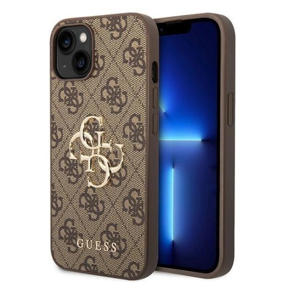 Guess GUHCP15S4GMGBR iPhone 15 6.1" brown/brown hardcase 4G Big Metal Logo Guess GUHCP15S4GMGBR iPhone 15 6.1" brown/brown hardcase 4G Big Metal Logo