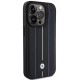 BMW Leather Stamp Blue Line Case for iPhone 15 Pro Max - Black BMW Leather Stamp Blue Line Case for iPhone 15 Pro Max - Black