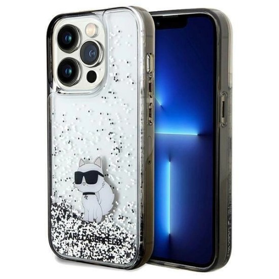 Karl Lagerfeld Liquid Glitter Choupette case for iPhone 14 Pro Max - transparent Karl Lagerfeld Liquid Glitter Choupette case for iPhone 14 Pro Max - transparent