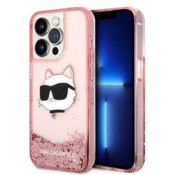 Karl Lagerfeld KLHCP14XLNCHCP iPhone 14 Pro Max 6.7" pink/pink hardcase Glitter Choupette Head Karl Lagerfeld KLHCP14XLNCHCP iPhone 14 Pro Max 6.7" pink/pink hardcase Glitter Choupette Head