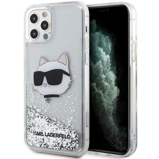 Karl Lagerfeld KLHCP12MLNHCCS iPhone 12/ 12 Pro 6.1" silver/silver hardcase Glitter Choupette Head Karl Lagerfeld KLHCP12MLNHCCS iPhone 12/ 12 Pro 6.1" silver/silver hardcase Glitter Choupette Head