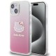 Hello Kitty IML Gradient Electrop Kitty Head case for iPhone 15 - pink Hello Kitty IML Gradient Electrop Kitty Head case for iPhone 15 - pink