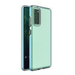 Spring Case clear TPU gel protective cover with colorful frame for Samsung Galaxy A72 4G light blue Spring Case clear TPU gel protective cover with colorful frame for Samsung Galaxy A72 4G light blue