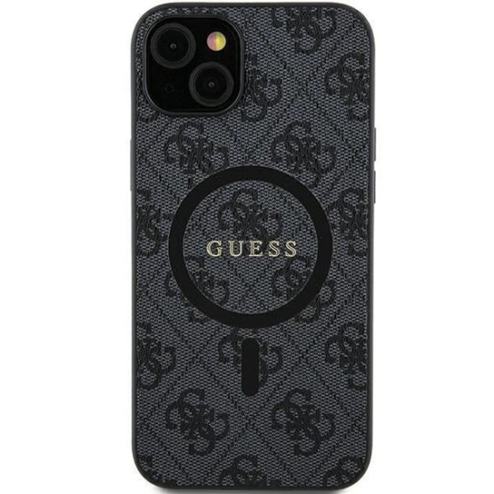 Guess 4G Collection Leather Metal Logo MagSafe Case for Samsung Galaxy S24 - Black Guess 4G Collection Leather Metal Logo MagSafe Case for Samsung Galaxy S24 - Black