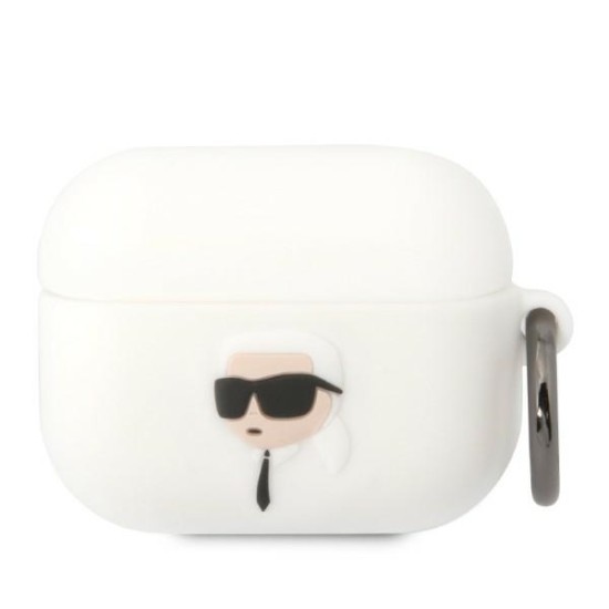 Karl Lagerfeld KLAPRUNIKH AirPods Pro cover white/white Silicone Karl Head 3D Karl Lagerfeld KLAPRUNIKH AirPods Pro cover white/white Silicone Karl Head 3D