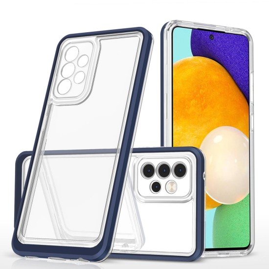 Clear 3in1 Case for Samsung Galaxy A13 5G Frame Gel Cover Blue Clear 3in1 Case for Samsung Galaxy A13 5G Frame Gel Cover Blue