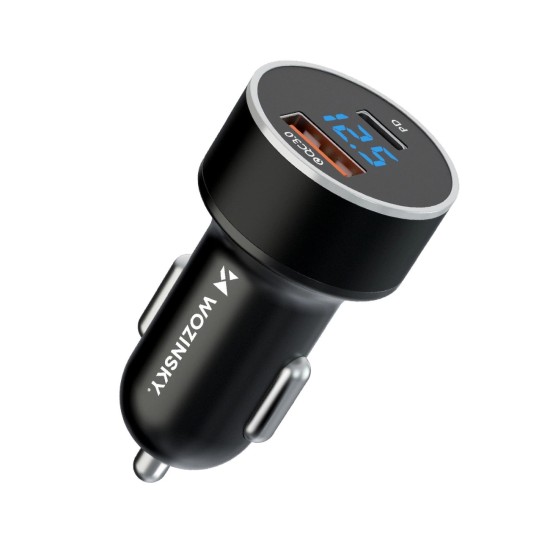Wozinsky WDCCAC USB-C USB-A 36W Car Charger - Black Wozinsky WDCCAC USB-C USB-A 36W Car Charger - Black