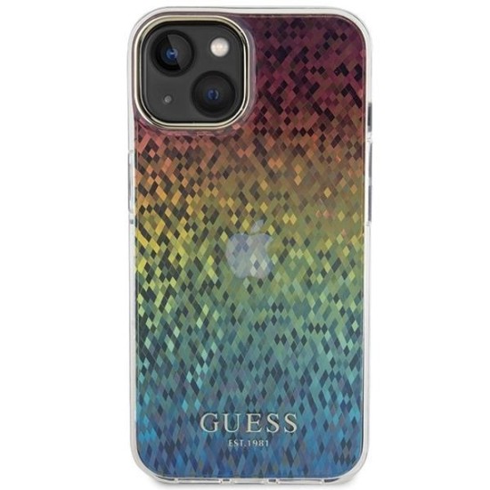 Guess IML Faceted Mirror Disco Iridescent case for iPhone 15 - multicolored Guess IML Faceted Mirror Disco Iridescent case for iPhone 15 - multicolored