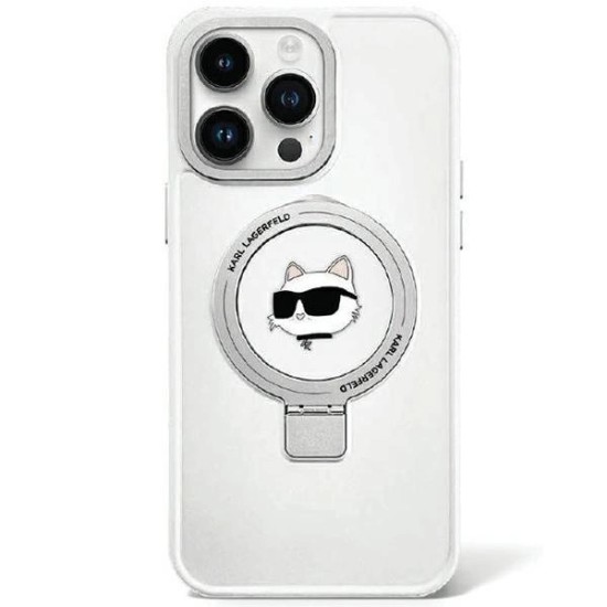 Karl Lagerfeld KLHMP15LHMRSCHH iPhone 15 Pro 6.1" white/white hardcase Ring Stand Choupette Head MagSafe