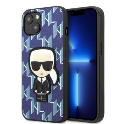 Karl Lagerfeld KLHCP13MPMNIKBL iPhone 13 6.1" hardcase blue/blue Monogram Ikonik Patch Karl Lagerfeld KLHCP13MPMNIKBL iPhone 13 6.1" hardcase blue/blue Monogram Ikonik Patch