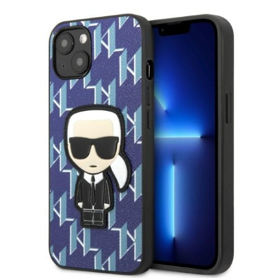 Karl Lagerfeld KLHCP13MPMNIKBL iPhone 13 6.1" hardcase blue/blue Monogram Ikonik Patch Karl Lagerfeld KLHCP13MPMNIKBL iPhone 13 6.1" hardcase blue/blue Monogram Ikonik Patch