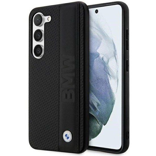 Case BMW BMHCS23M22RDPK S23+ S916 black/black hardcase Leather Textured & Stripe Case BMW BMHCS23M22RDPK S23+ S916 black/black hardcase Leather Textured & Stripe