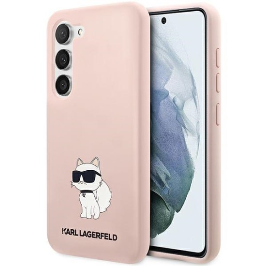 Karl Lagerfeld KLHCS23MSNCHBCP S23+ S916 hardcase pink/pink Silicone Choupette Karl Lagerfeld KLHCS23MSNCHBCP S23+ S916 hardcase pink/pink Silicone Choupette
