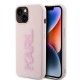 Karl Lagerfeld 3D Rubber Glitter Logo case for iPhone 15 Plus - pink Karl Lagerfeld 3D Rubber Glitter Logo case for iPhone 15 Plus - pink