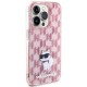 Karl Lagerfeld Monogram Choupette iPhone 15 Pro Case - Pink