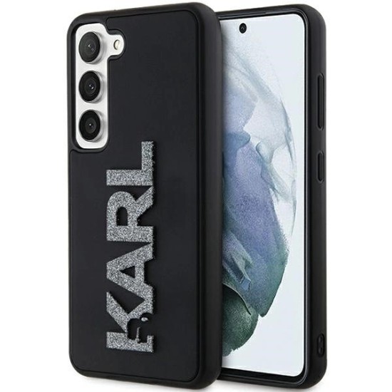 Karl Lagerfeld 3D Rubber Glitter Logo case for Samsung Galaxy S23 - black Karl Lagerfeld 3D Rubber Glitter Logo case for Samsung Galaxy S23 - black