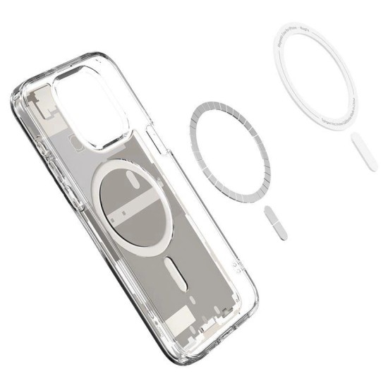 Spigen Ultra Hybrid Mag Case with MagSafe for iPhone 15 Pro Max - Natural Titanium (Zero One Pattern) Spigen Ultra Hybrid Mag Case with MagSafe for iPhone 15 Pro Max - Natural Titanium (Zero One Pattern)