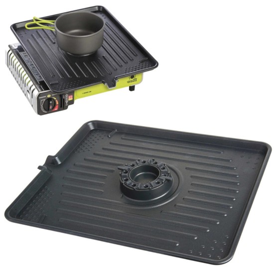 Grill grate for a gas camping stove with a CAST IRON burner function Grill grate for a gas camping stove with a CAST IRON burner function