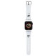 Karl Lagerfeld 3D Rubber Karl&amp;Choupette Heads strap for Apple Watch 42/44/45/49mm - white