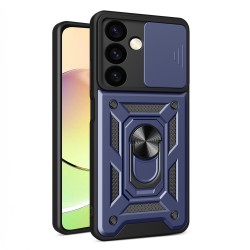 Hybrid Armor Camshield armored case for Samsung Galaxy A15 with camera cover - blue Hybrid Armor Camshield armored case for Samsung Galaxy A15 with camera cover - blue