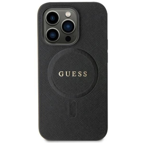 Guess GUHMN61PSAHMCK case for iPhone 11 / Xr - black Saffiano MagSafe Guess GUHMN61PSAHMCK case for iPhone 11 / Xr - black Saffiano MagSafe