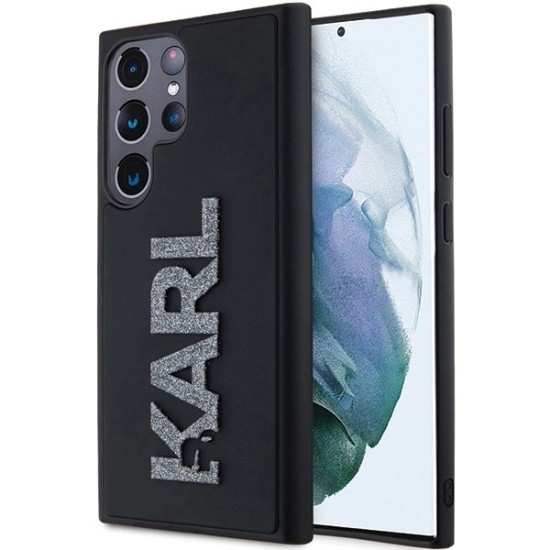 Karl Lagerfeld 3D Rubber Glitter Logo case for Samsung Galaxy S23 Ultra - black Karl Lagerfeld 3D Rubber Glitter Logo case for Samsung Galaxy S23 Ultra - black
