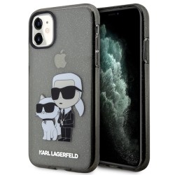 Karl Lagerfeld KLHCN61HNKCTGK iPhone 11 / Xr 6.1" black/black hardcase Gliter Karl&amp;amp;Choupette