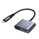 Joyroom SY-L01 Lightning to Lightning / 3.5 mm mini jack DAC adapter 2in1 - black Joyroom SY-L01 Lightning to Lightning / 3.5 mm mini jack DAC adapter 2in1 - black