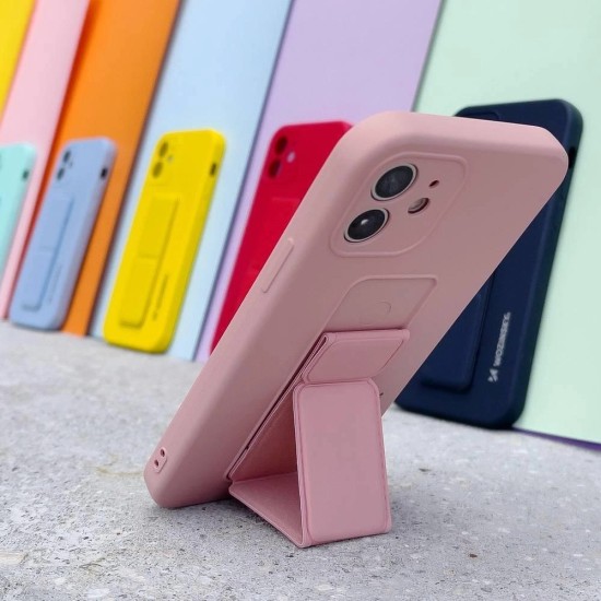 Wozinsky Kickstand Case silicone case with stand for iPhone 13 Pro Max black