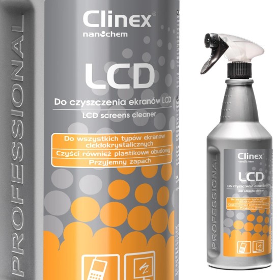 Liquid for cleaning LCD screens and monitors of CLINEX LCD phones 1L Liquid for cleaning LCD screens and monitors of CLINEX LCD phones 1L