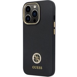 Guess GUHCP13LM4DGPK case for iPhone 13 Pro / 13 - black Silicone Logo Strass 4G Guess GUHCP13LM4DGPK case for iPhone 13 Pro / 13 - black Silicone Logo Strass 4G