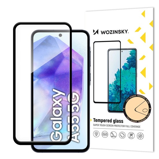 Wozinsky Tempered Glass Full Glue for Samsung Galaxy A55 with black frame Wozinsky Tempered Glass Full Glue for Samsung Galaxy A55 with black frame
