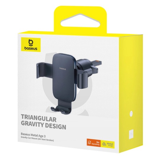Baseus Metal Age 3 BS-CM028 gravity car air vent holder - black Baseus Metal Age 3 BS-CM028 gravity car air vent holder - black