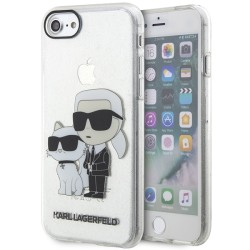 Karl Lagerfeld KLHCI8HNKCTGT iPhone 7/8/ SE 2020 / SE 2022 transparent hardcase Gliter Karl&amp;amp;Choupette