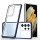 Clear 3in1 Case for Samsung Galaxy S22 Ultra Frame Gel Cover Blue Clear 3in1 Case for Samsung Galaxy S22 Ultra Frame Gel Cover Blue