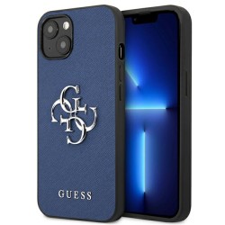 Guess GUHCP13SSA4GSBL iPhone 13 mini 5.4" blue/blue hardcase Saffiano 4G Metal Logo Guess GUHCP13SSA4GSBL iPhone 13 mini 5.4" blue/blue hardcase Saffiano 4G Metal Logo