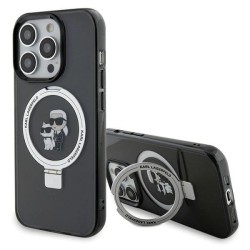 Karl Lagerfeld KLHMP15XHMRSKCK iPhone 15 Pro Max 6.7" black/black hardcase Ring Stand Karl&amp;amp;Choupette MagSafe