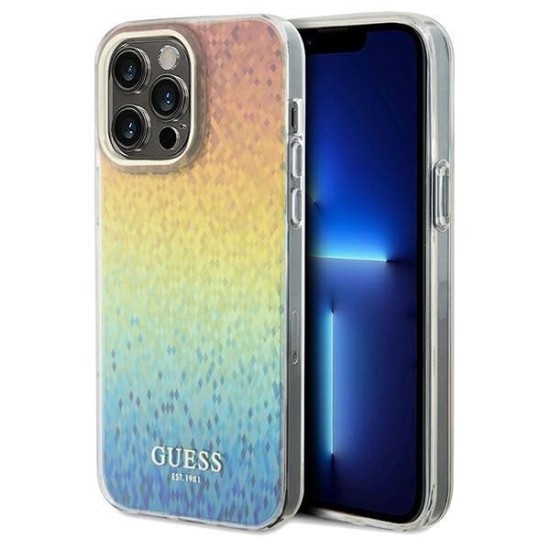 Guess IML Faceted Mirror Disco Iridescent case for iPhone 13 Pro / 13 - multicolor Guess IML Faceted Mirror Disco Iridescent case for iPhone 13 Pro / 13 - multicolor